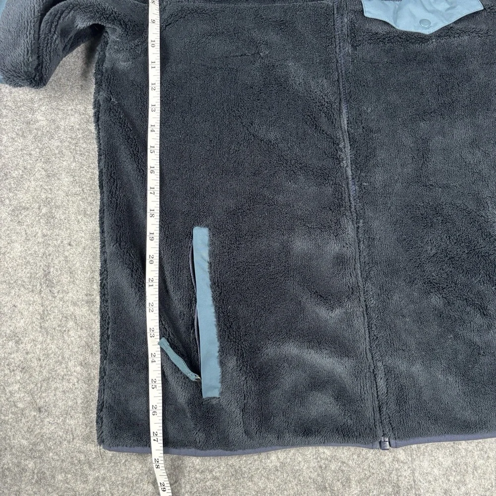 LL Bean Men's Hi-Pile Fleece Jacket Full-Zip Pockets M Tall Navy Blue